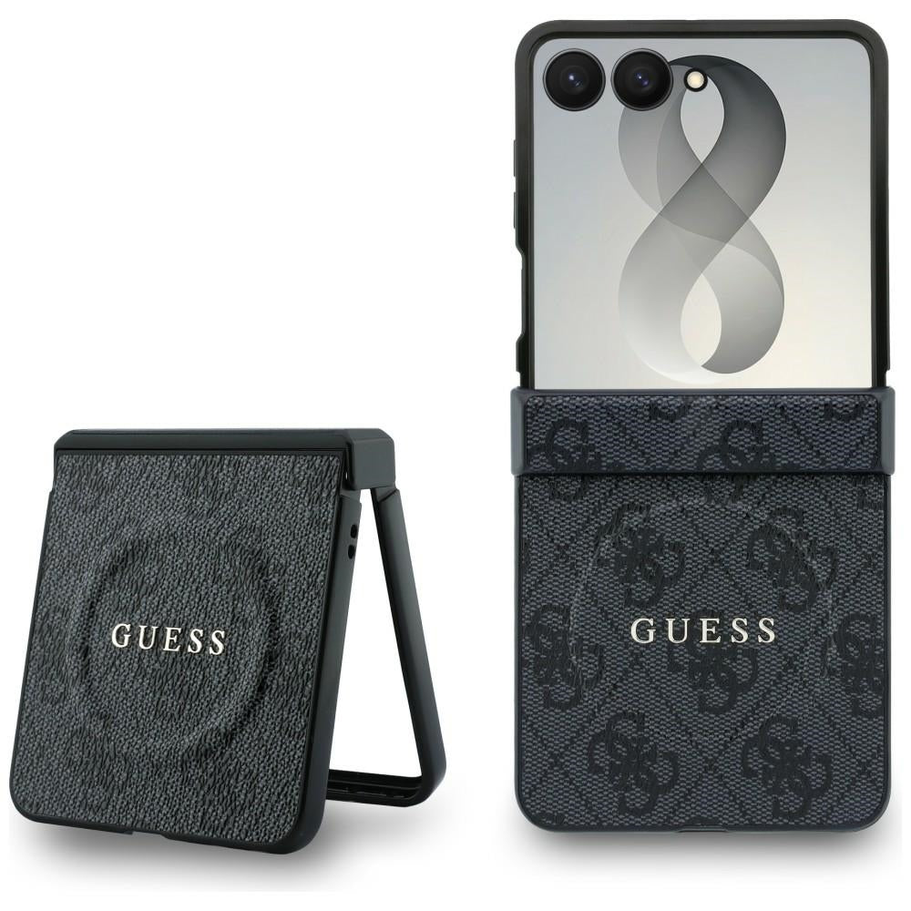MagSafe futrola za Samsung Galaxy Z Flip8 F776, Guess, 4G Leather Classic, Crna