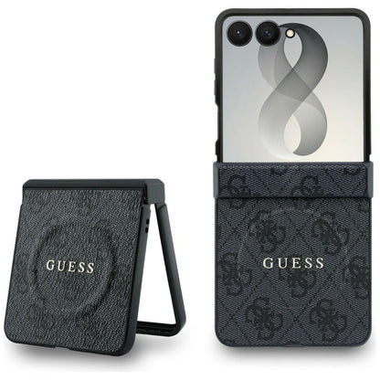 MagSafe futrola za Samsung Galaxy Z Flip8 F776, Guess, 4G Leather Classic, Crna