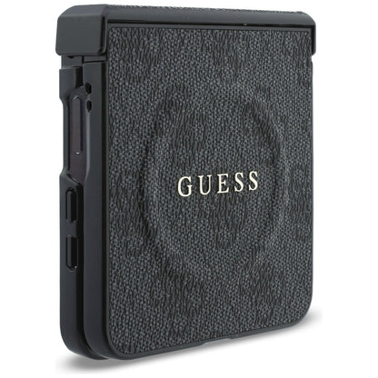 MagSafe futrola za Samsung Galaxy Z Flip8 F776, Guess, 4G Leather Classic, Crna