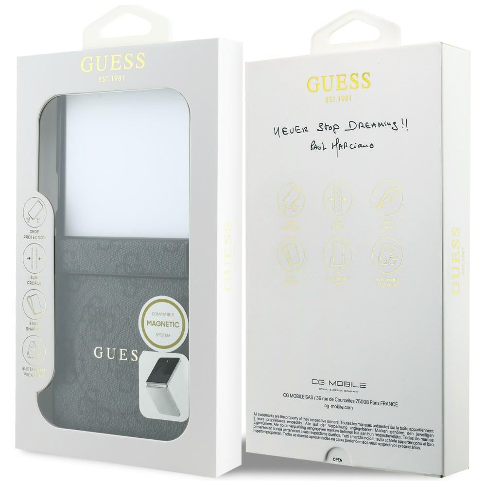 MagSafe futrola za Samsung Galaxy Z Flip8 F776, Guess, 4G Leather Classic, Crna