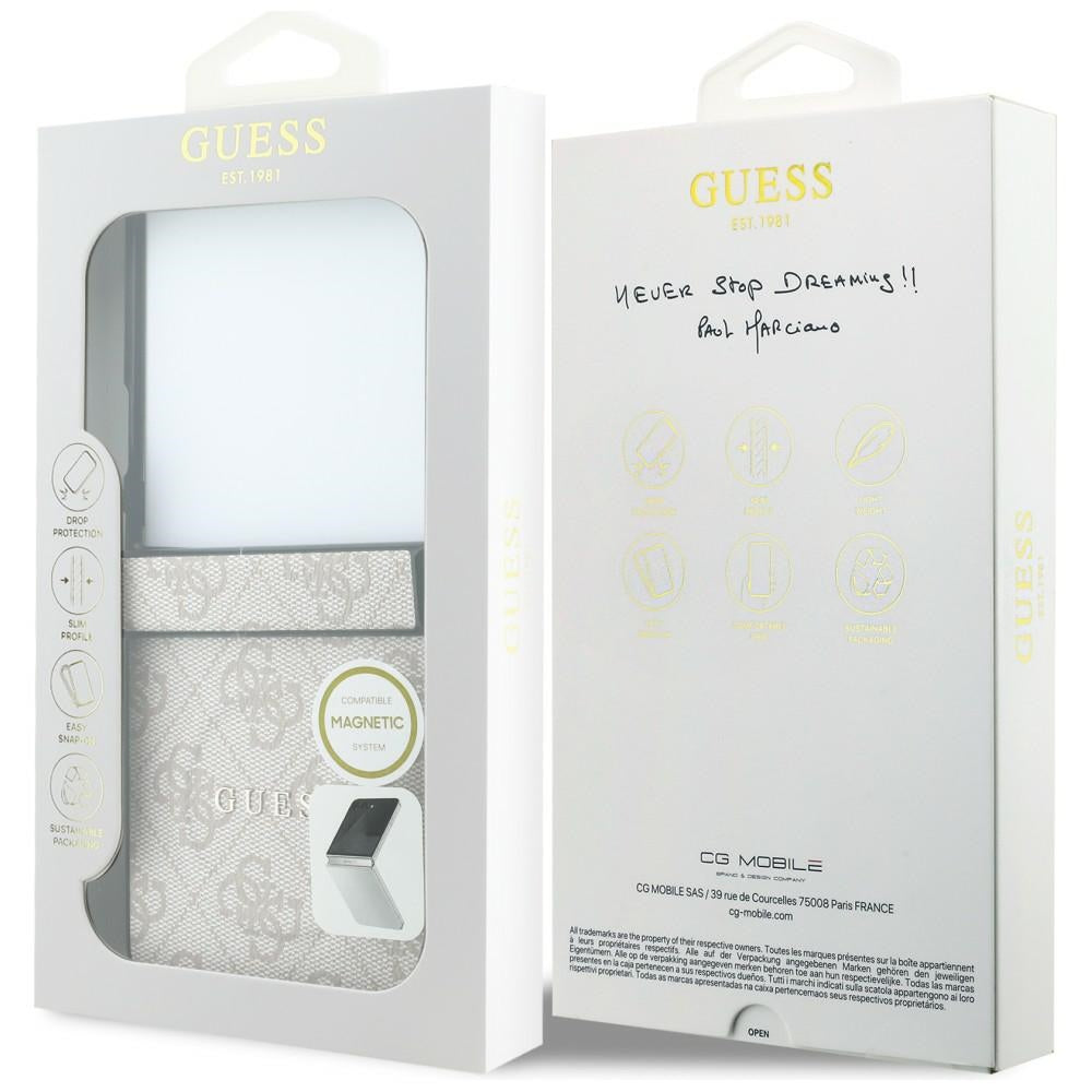 MagSafe futrola za Samsung Galaxy Z Flip8 F776, Guess, 4G Leather Classic, Roza