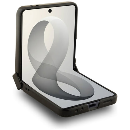 MagSafe maska za Samsung Galaxy Z Flip8 F776, Guess, Ring Stand Grained Classic Logo, Bež
