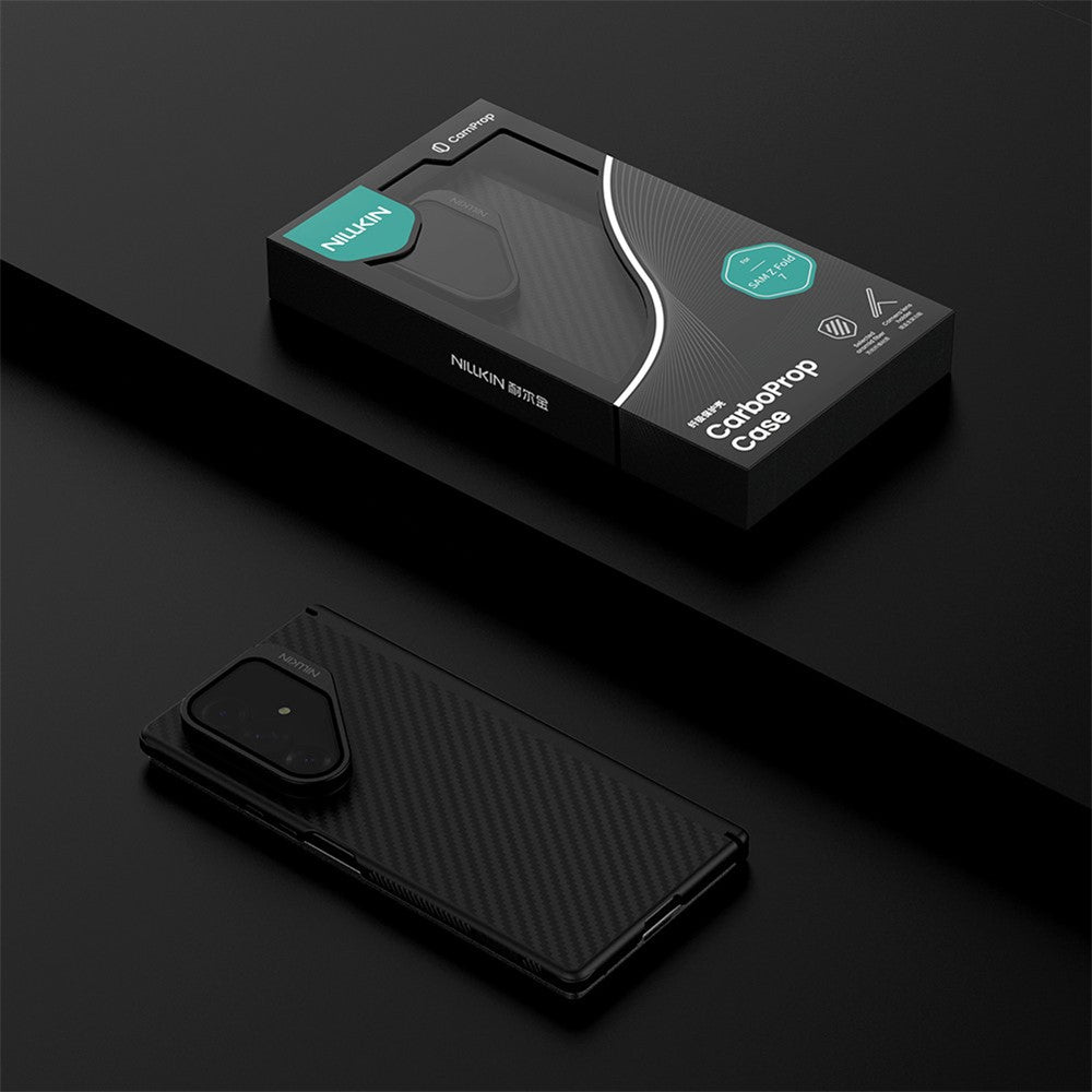 MagSafe futrola za Samsung Galaxy Z Fold7 F966, Nillkin, CarboProp s prozirnim crnim poklopcem za objektiv, crna