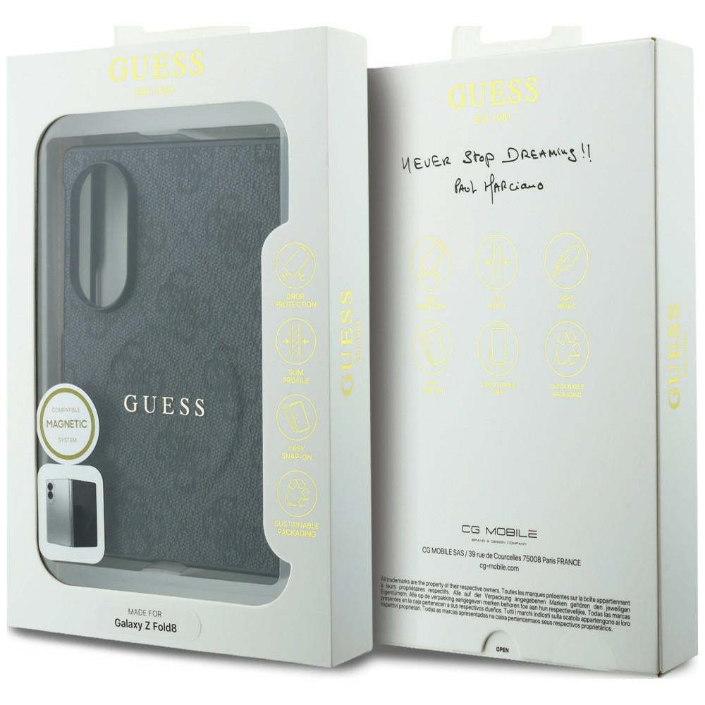 MagSafe futrola za Samsung Galaxy Z Fold8 F971, Guess, 4G Leather Classic, Crna