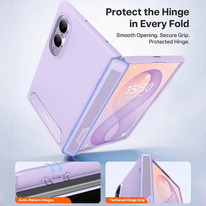 MagSafe futrola za Samsung Galaxy Z Fold8 F971, Torras, Ostand L1 Guardian, Svijetlo Ljubičasta