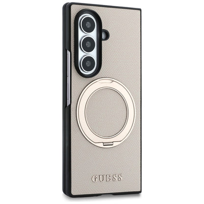 MagSafe maska za Samsung Galaxy Z Fold8 Ultra F976, Guess, Ring Stand Grained Classic Logo, Bež