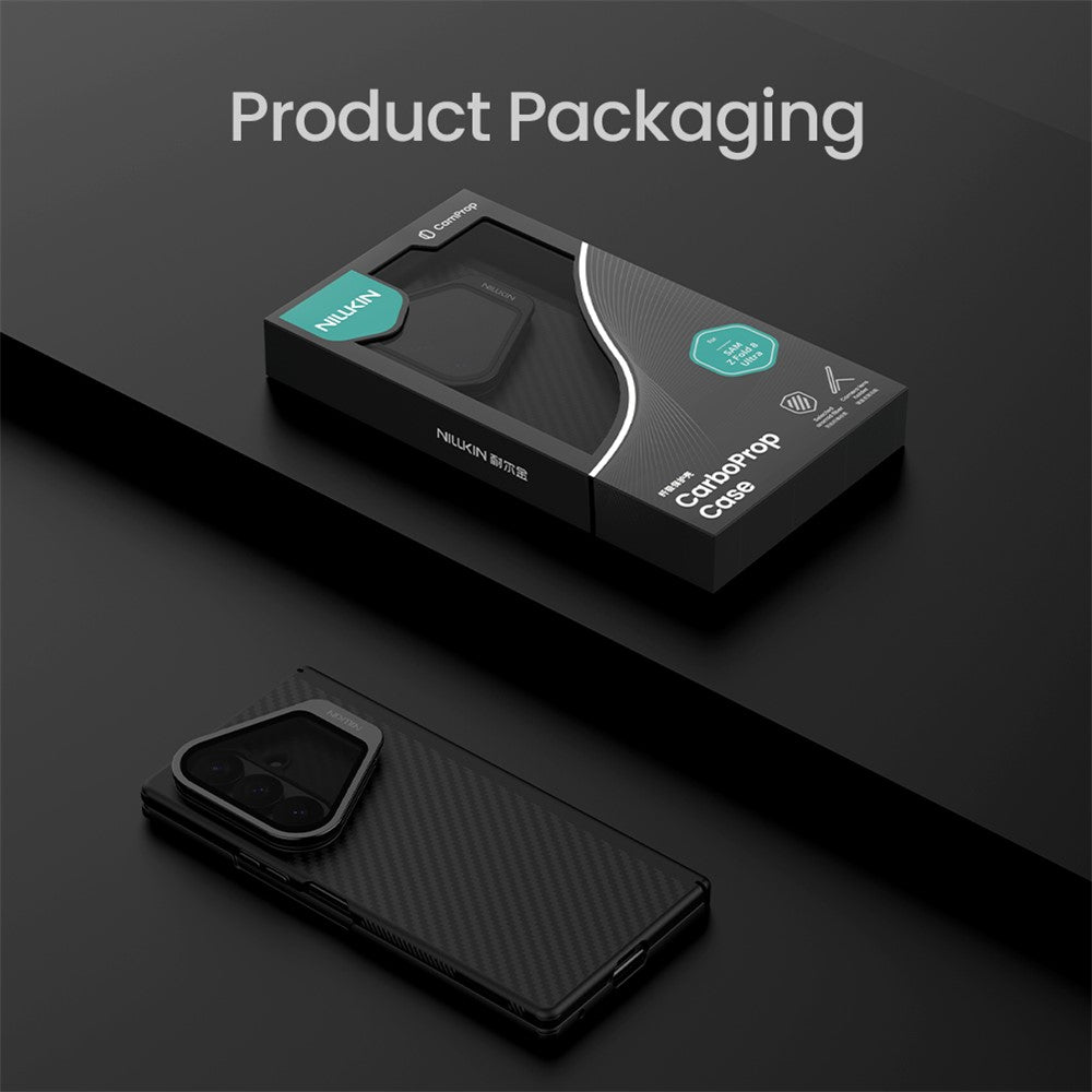 MagSafe futrola za Samsung Galaxy Z Fold8 Ultra F976, Nillkin, CarboProp s prozirnim crnim poklopcem za objektiv, Crna