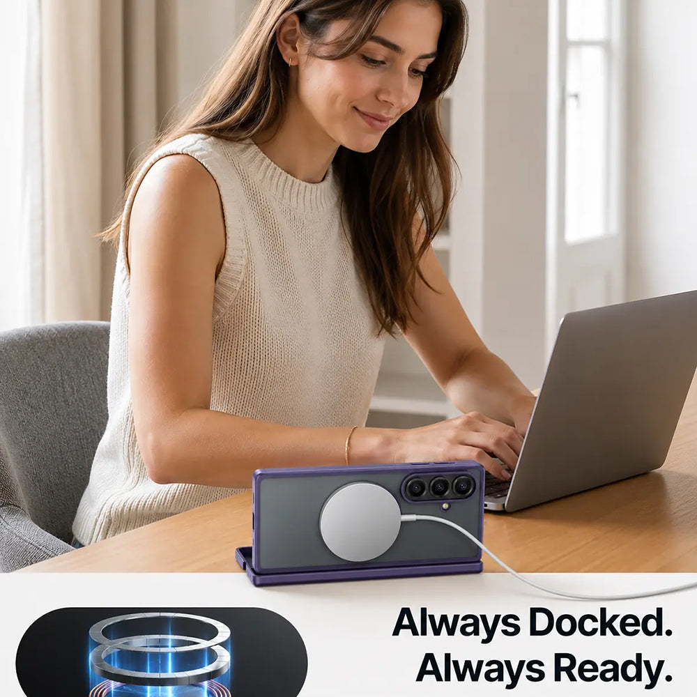 MagSafe futrola za Samsung Galaxy Z Fold8 Ultra F976, Torras, Guardian, Tamno Ljubičasta