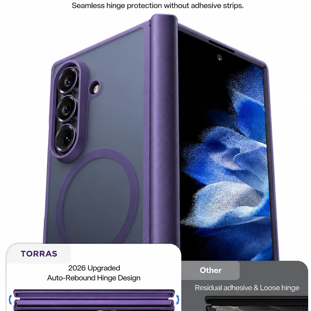 MagSafe futrola za Samsung Galaxy Z Fold8 Ultra F976, Torras, Guardian, Tamno Ljubičasta