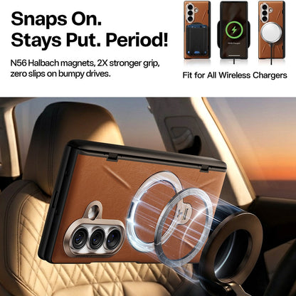 MagSafe futrola za Samsung Galaxy Z Fold8 Ultra F976, Torras, QPRO Leather, Smeđa