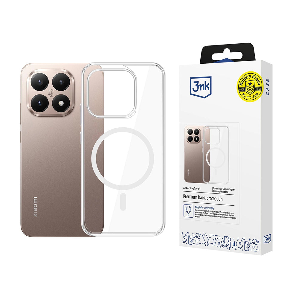 Futrola MagSafe za Xiaomi 15T, 3MK, Armor MagCase, Prozirna