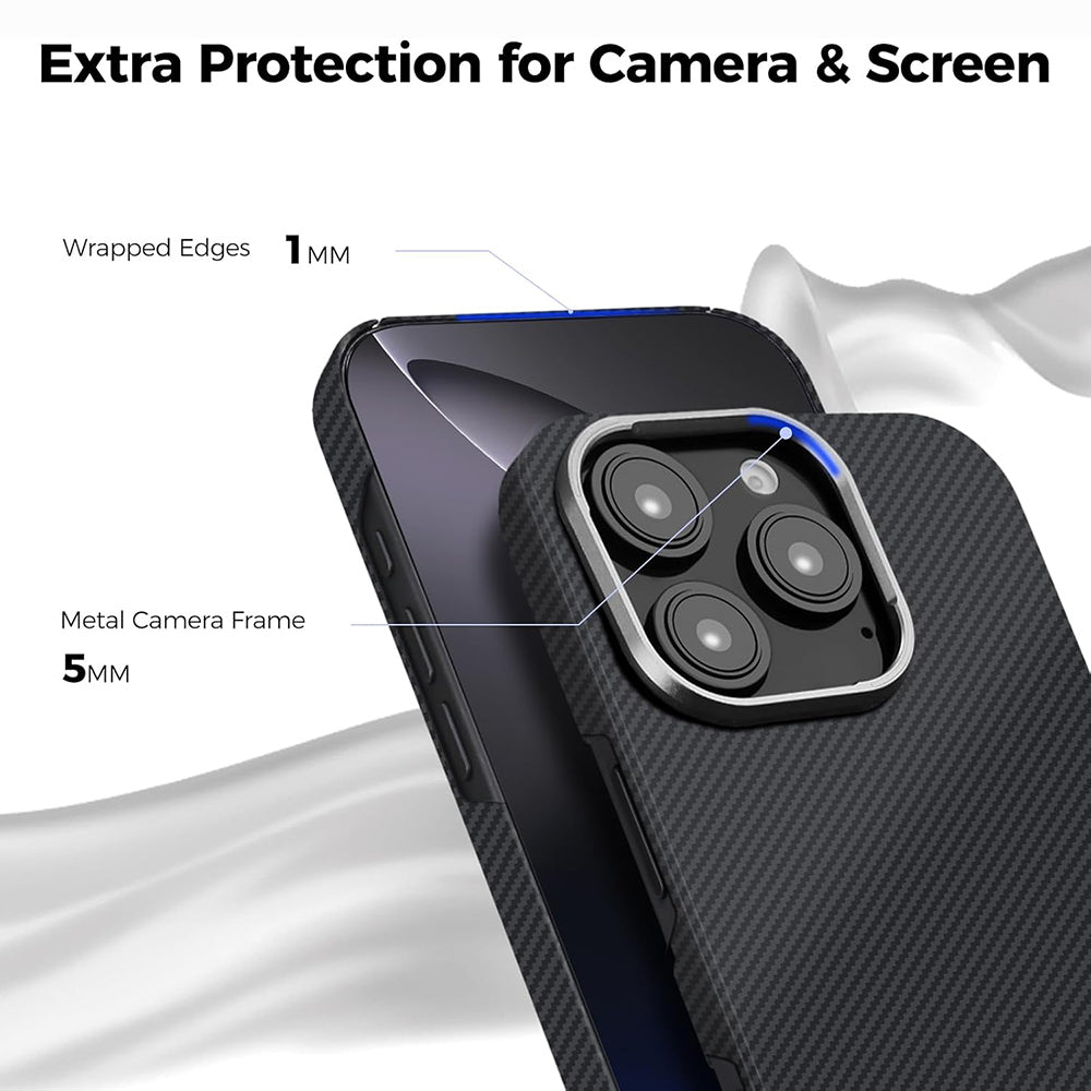 Futrola MagSafe za Xiaomi 17 Ultra, Techsuit, Aramid Fiber, Crna