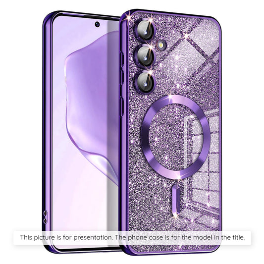 MagSafe futrola za Xiaomi 17T, Techsuit, Luxury Glitter, Tamno Ljubičasta