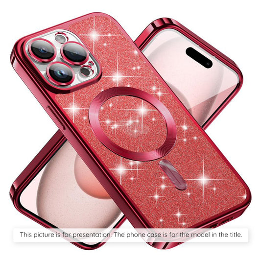 MagSafe futrola za Xiaomi 17T, Techsuit, Luxury Glitter, Crvena