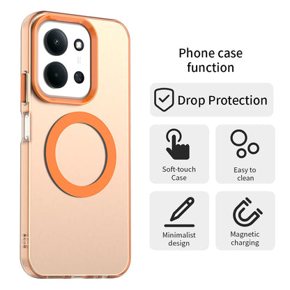 MagSafe futrola za Xiaomi Poco C85 4G / Redmi 15C 5G / 15C 4G, Techsuit, CandyCase, Narančasta