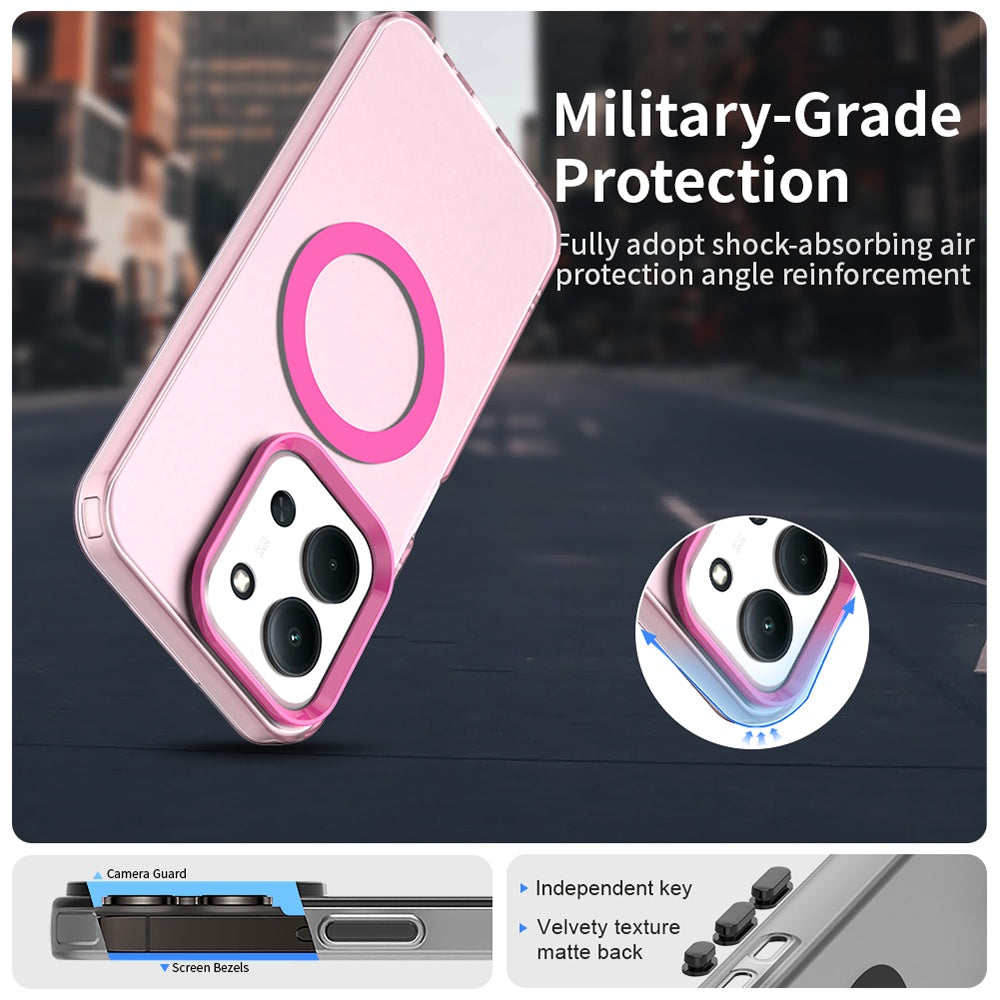 MagSafe futrola za Xiaomi Poco C85 4G / Redmi 15C 5G / 15C 4G, Techsuit, CandyCase, Roza