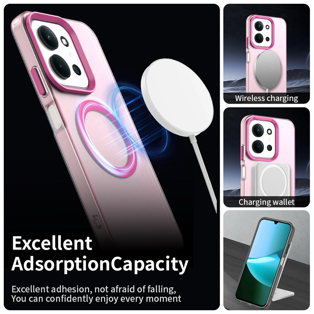 MagSafe futrola za Xiaomi Poco C85 4G / Redmi 15C 5G / 15C 4G, Techsuit, CandyCase, Roza