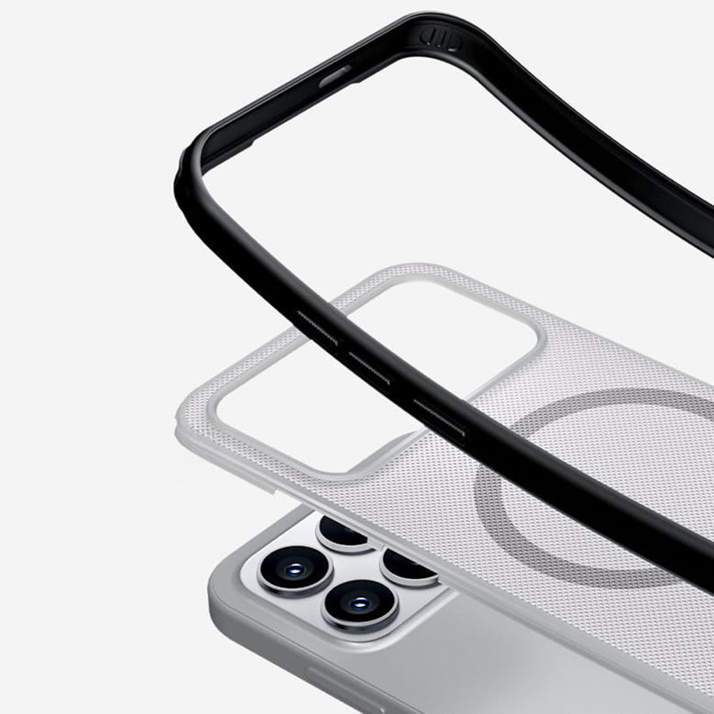 MagSafe futrola za Xiaomi Poco F8 Pro, Nillkin, Super Shield Pro, Crna Prozirna Satenska