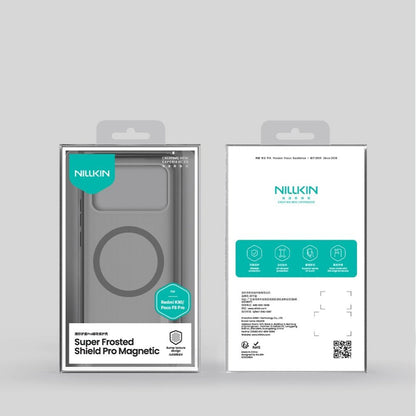 MagSafe futrola za Xiaomi Poco F8 Pro, Nillkin, Super Shield Pro, Crna Prozirna Satenska