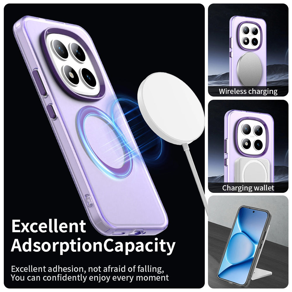 MagSafe futrola za Xiaomi Poco M8 Pro / Redmi Note 15 Pro+ 5G, Techsuit, CandyCase, Ljubičasta