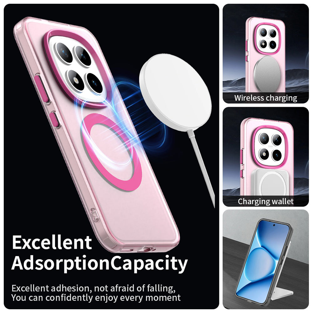 MagSafe futrola za Xiaomi Poco M8 Pro / Redmi Note 15 Pro+ 5G, Techsuit, CandyCase, Roza