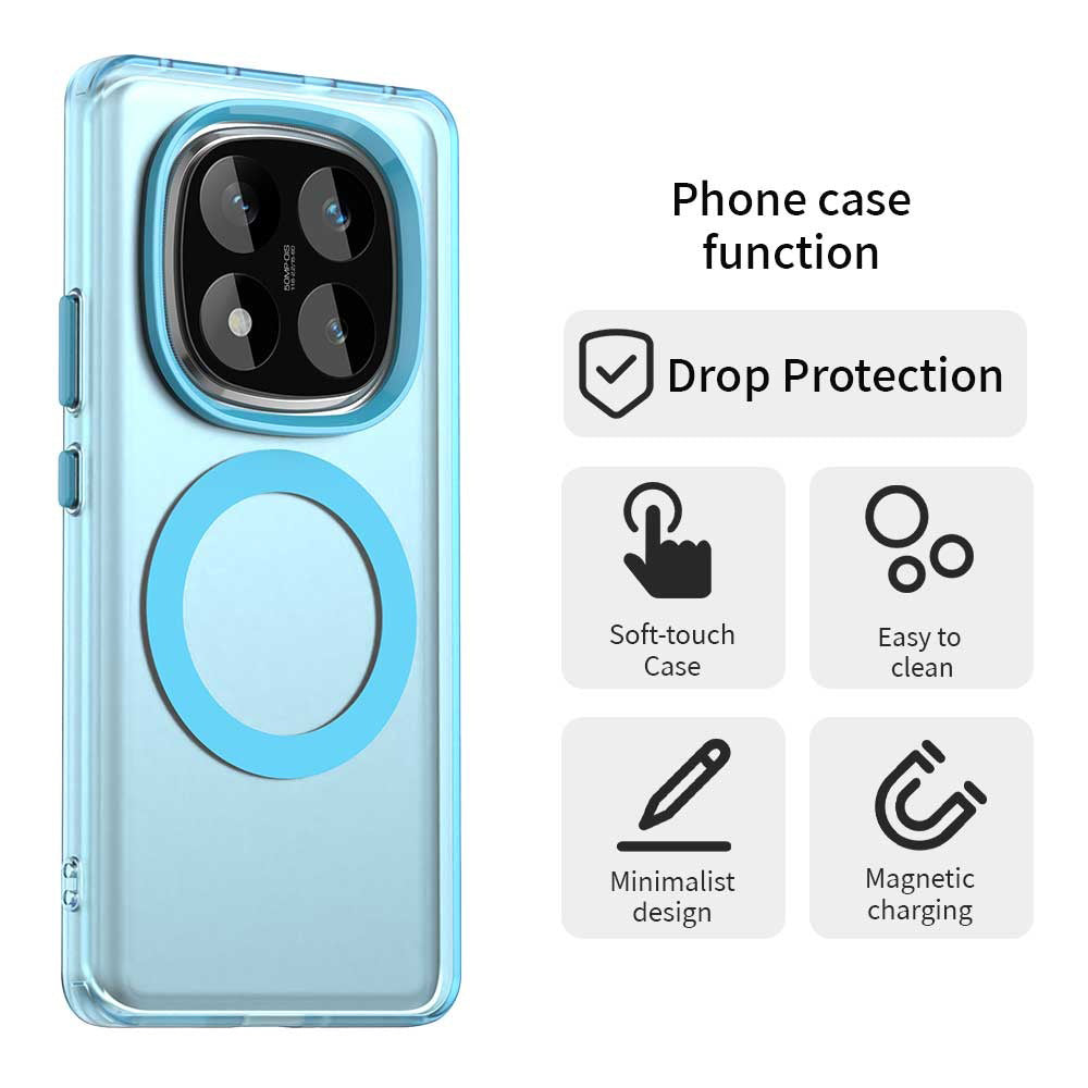 MagSafe futrola za Xiaomi Poco X7 / Redmi Note 14 Pro 5G, Techsuit, CandyCase, Plava