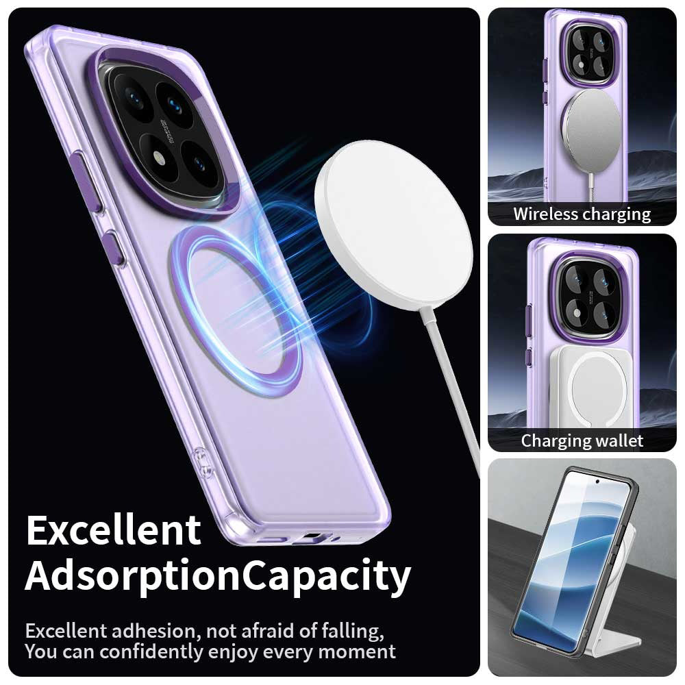 MagSafe futrola za Xiaomi Poco X7 / Redmi Note 14 Pro 5G, Techsuit, CandyCase, Ljubičasta