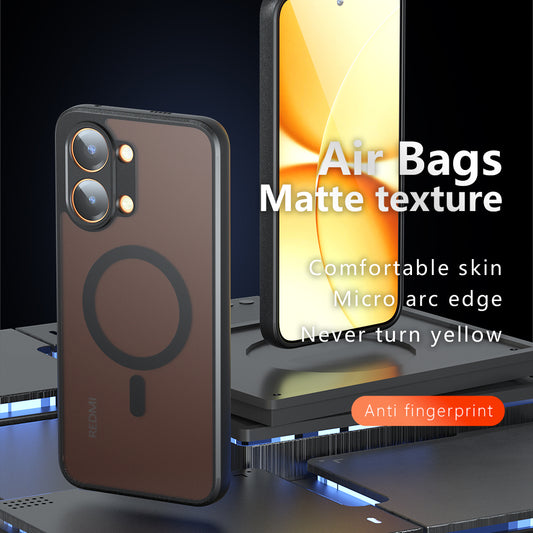 MagSafe futrola za Xiaomi Poco X8 Pro Max, Techsuit, PureFrost, Crna Satenska