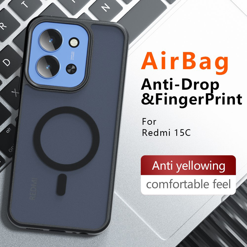 MagSafe futrola za Xiaomi Redmi 15C 5G / 15C 4G, Techsuit, PureFrost, Satin Crna