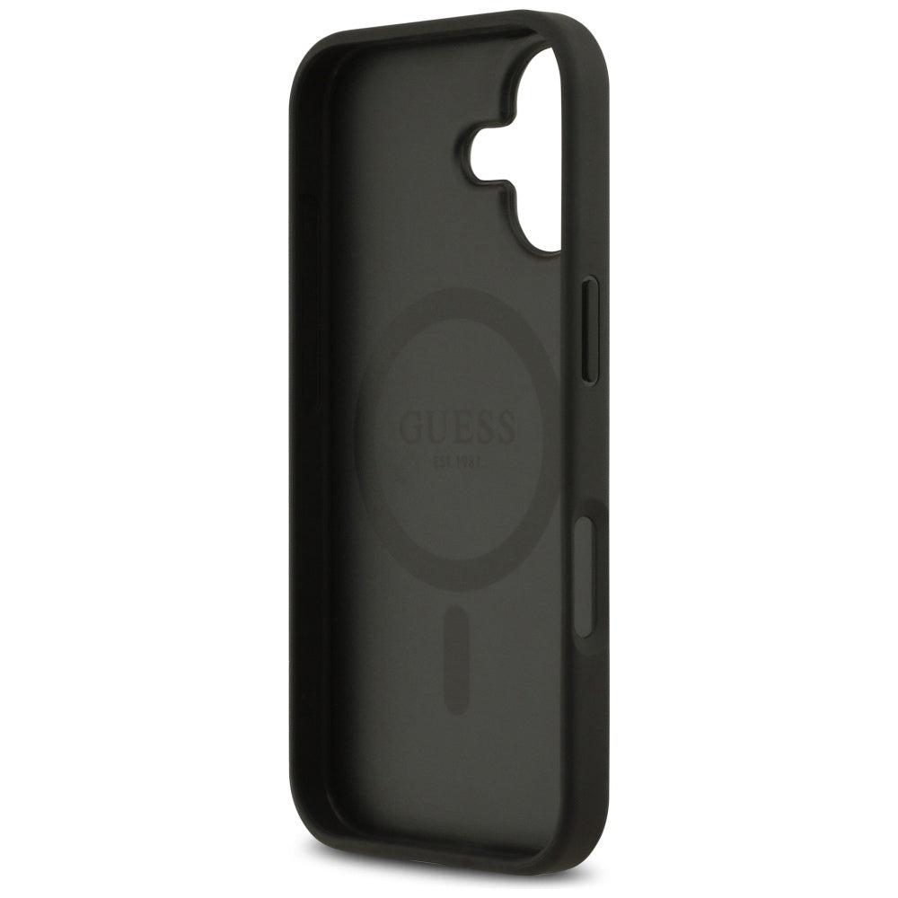 MagSafe futrola za Apple iPhone 17, Guess, 4G Circle Classic Logo, Crna