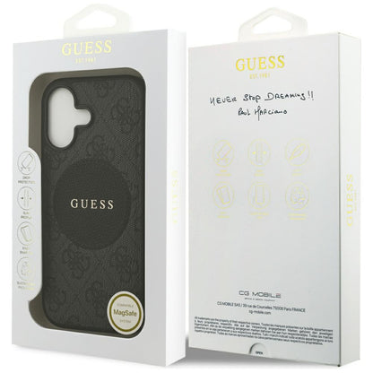 MagSafe futrola za Apple iPhone 17, Guess, 4G Circle Classic Logo, Crna