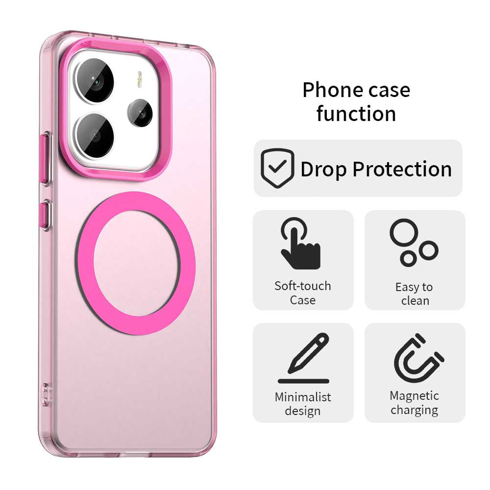 MagSafe futrola za Xiaomi Redmi Note 14 4G (Standard), Techsuit, CandyCase, Roza