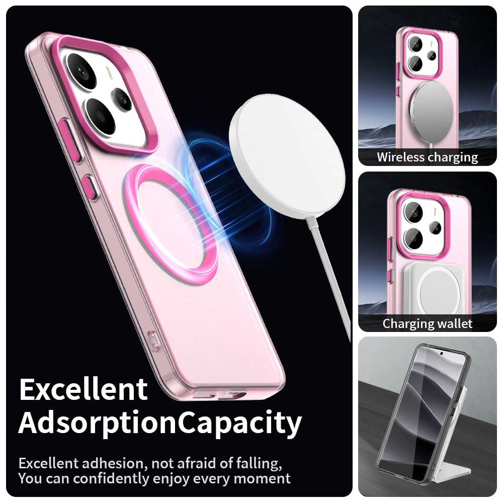 MagSafe futrola za Xiaomi Redmi Note 14 4G (Standard), Techsuit, CandyCase, Roza