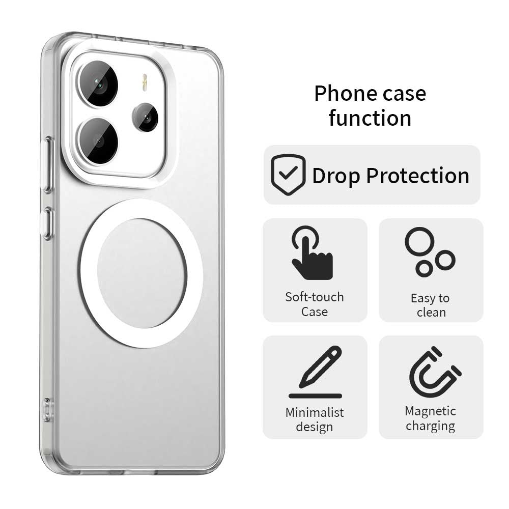 MagSafe futrola za Xiaomi Redmi Note 14 5G, Techsuit, CandyCase, Bijela