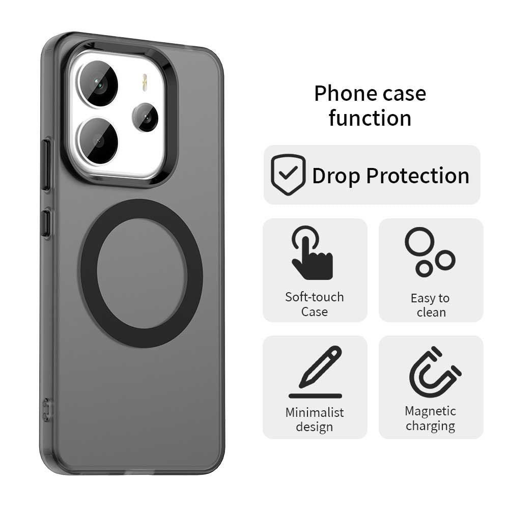 MagSafe futrola za Xiaomi Redmi Note 14 5G, Techsuit, CandyCase, Crna