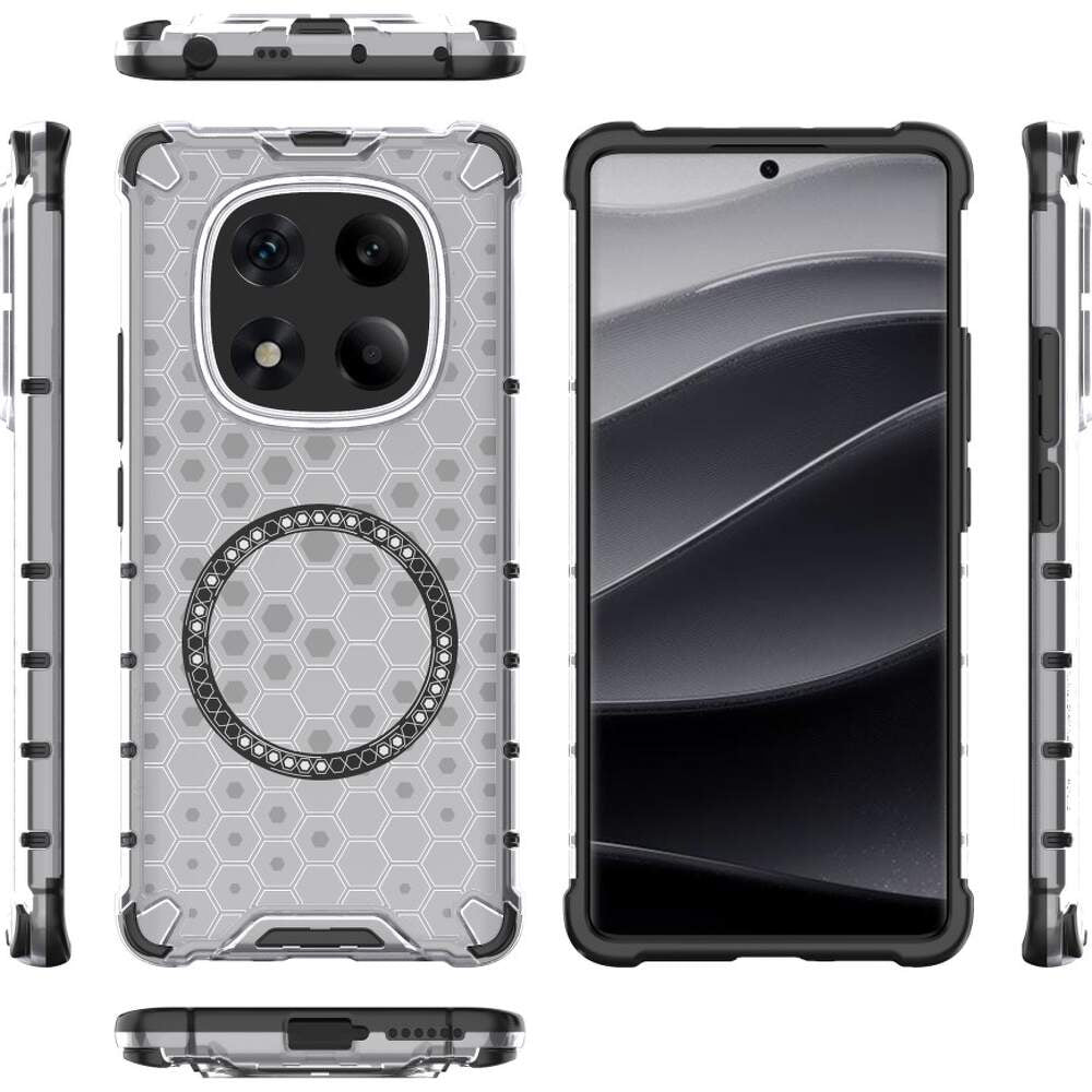 MagSafe maska za Xiaomi Redmi Note 14 Pro+ 5G, Techsuit, HoneyComb Shield, Bijela