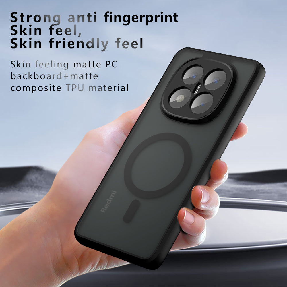 MagSafe maska za Xiaomi Redmi Note 14 Pro+ 5G, Techsuit, PureFrost, Crna Satinirana