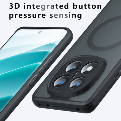 MagSafe maska za Xiaomi Redmi Note 14 Pro+ 5G, Techsuit, PureFrost, Crna Satinirana