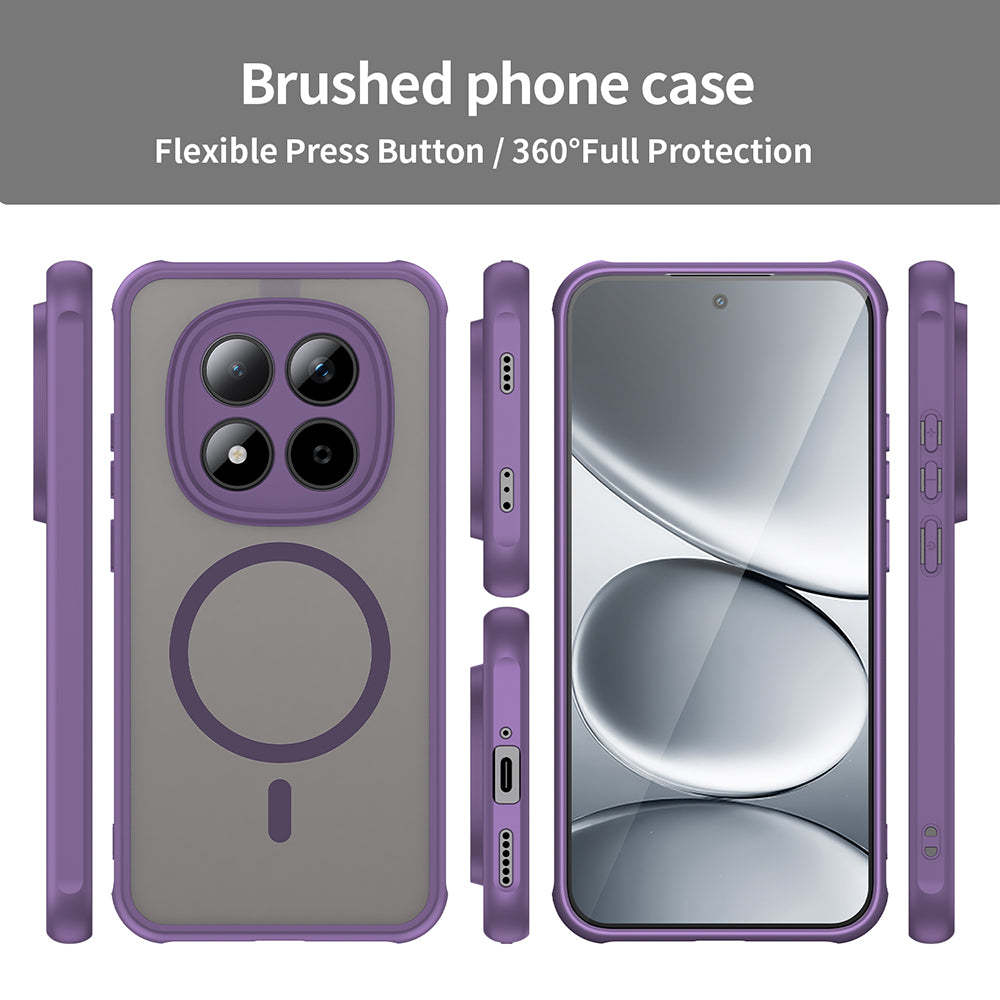 Futrola MagSafe za Xiaomi Redmi Note 15 Pro 5G, Techsuit, HaloFrost II, Ljubičasta