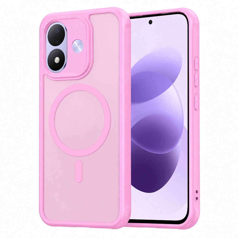 MagSafe maskica za Xiaomi Redmi Note 17 4G / Note 17 5G, Techsuit, HaloFrost II, ružičasta