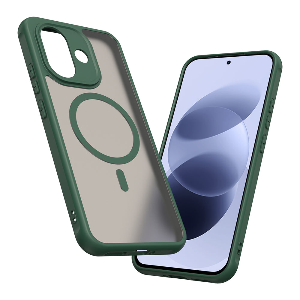 MagSafe maskica za Xiaomi Redmi Note 17 4G / Note 17 5G, Techsuit, HaloFrost II, zelena