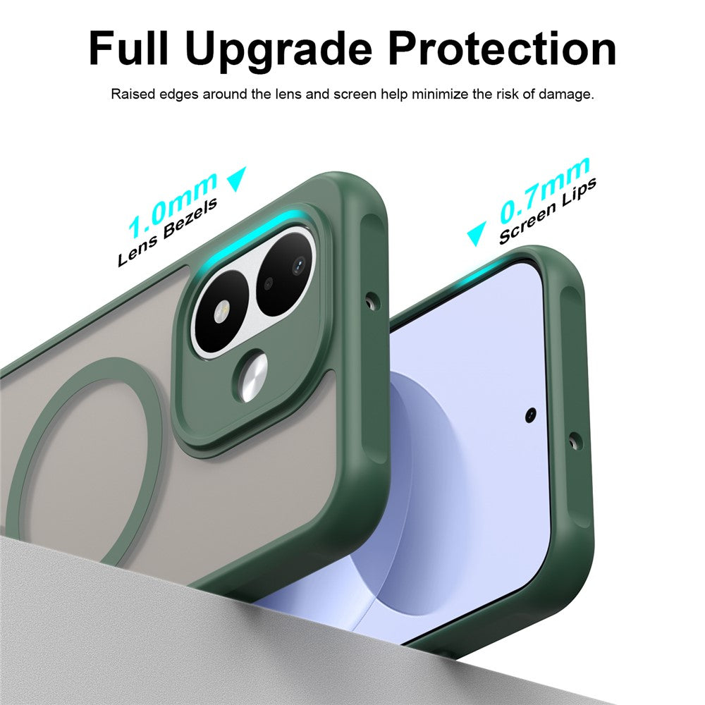 MagSafe maskica za Xiaomi Redmi Note 17 4G / Note 17 5G, Techsuit, HaloFrost II, zelena