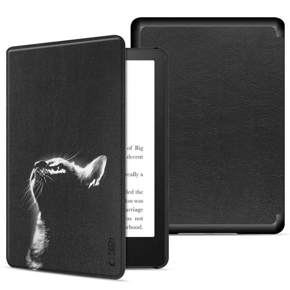 Futrola za Amazon Kindle Paperwhite 6 inča, Tech-Protect, SmartCase Cat, Crna