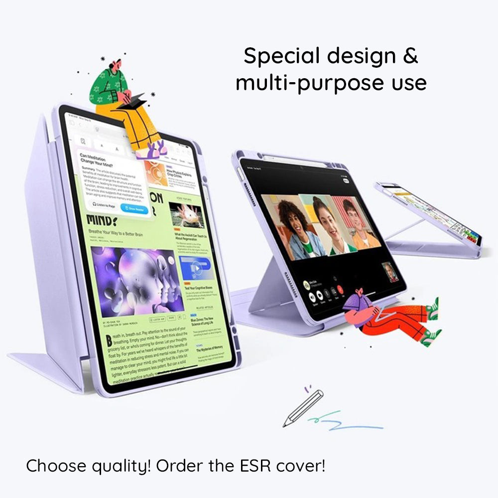 Futrola za Apple iPad (2025) / (2022), ESR, Flip Hybrid s držačem za olovku, Zelena