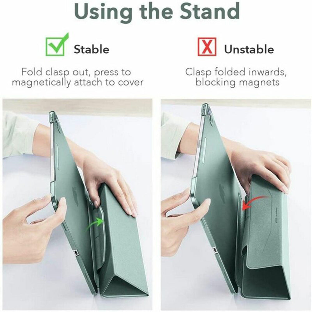 Futrola za Apple iPad Air 11 (2025) / Air 11 (2024) / Air (2022) / Air (2020), ESR, Ascend Trifold, Zelena Satenasta