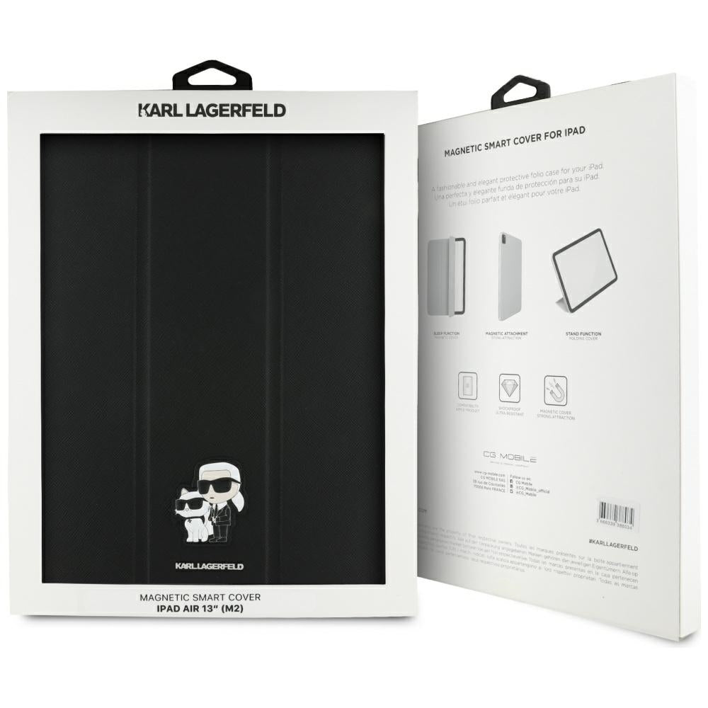 Futrola za Apple iPad Air 13 (2026) / Air 13 (2025) / Air 13 (2024), Karl Lagerfeld, Saffiano Karl & Choupette, Crna