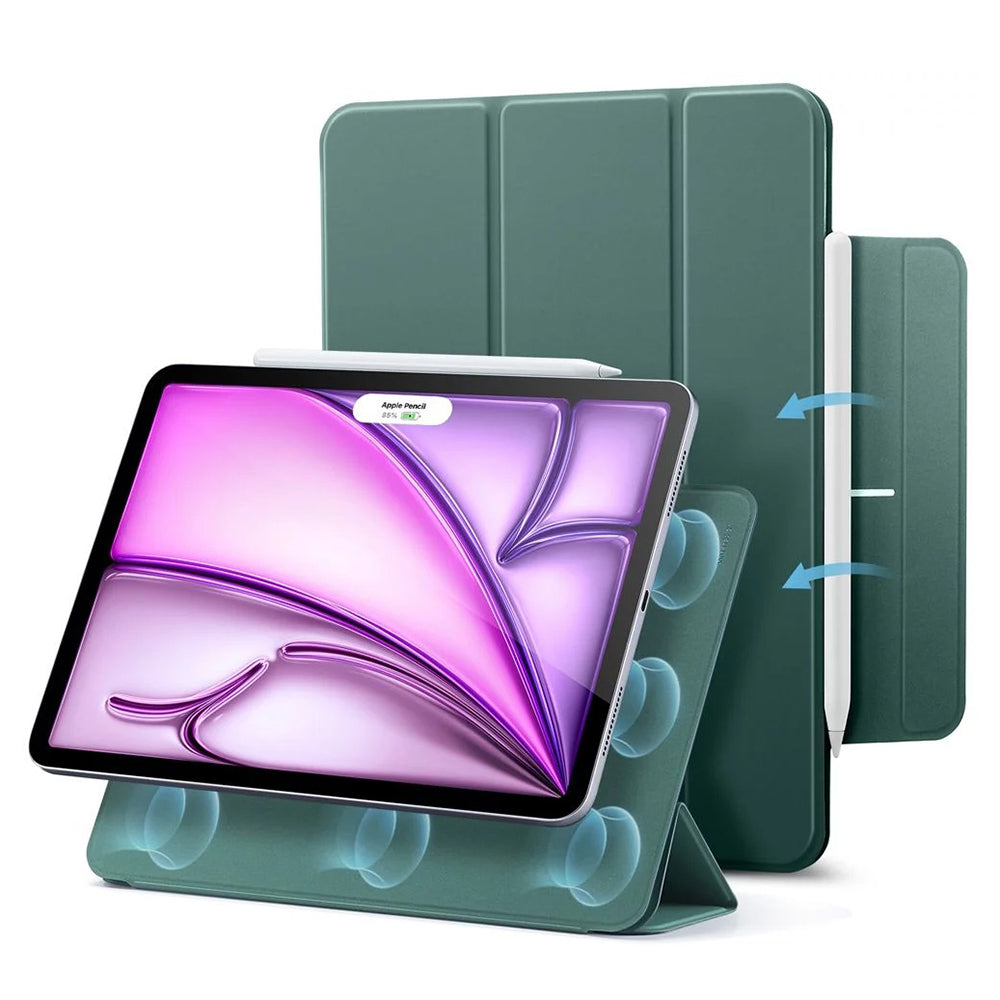 Maska za Apple iPad Air 13 (2026) / Air 13 (2025) / Air 13 (2024) / Pro 12.9 (2022) / Pro 12.9 (2021), ESR, Rebound, Zelena Satenska