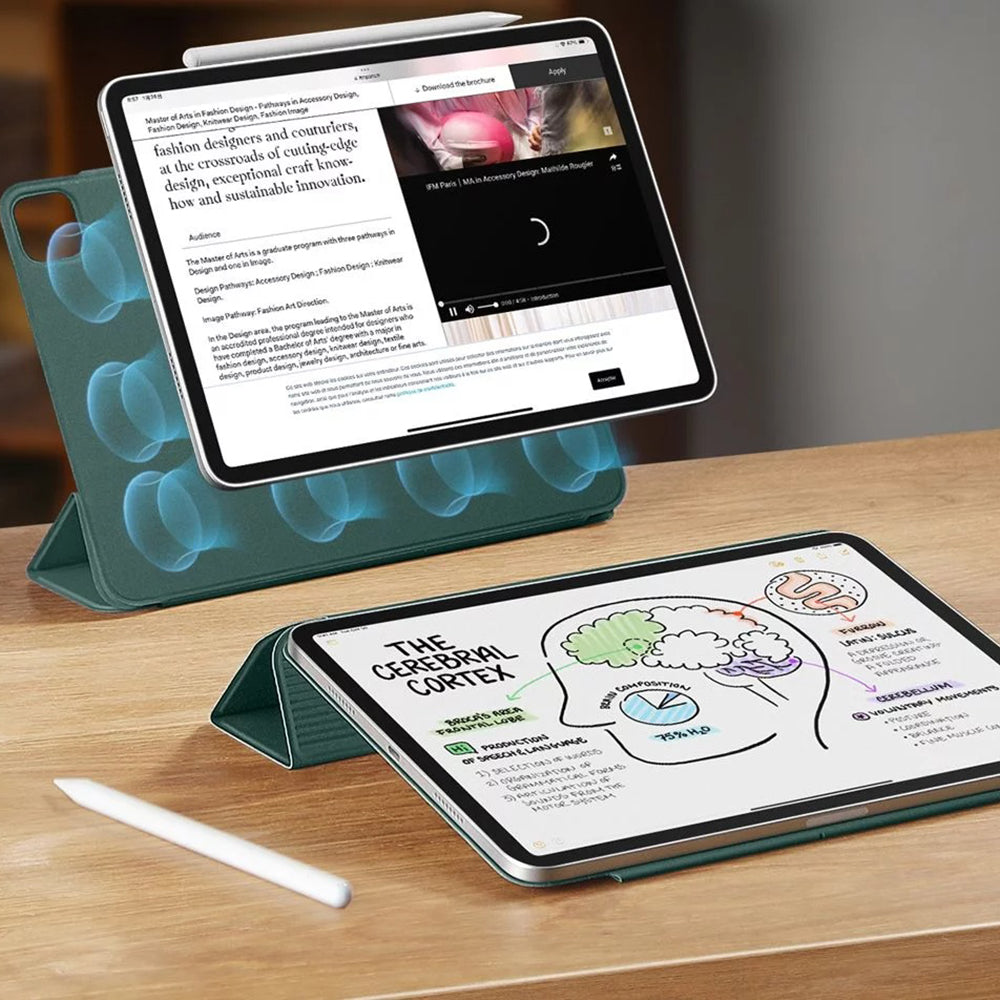 Maska za Apple iPad Air 13 (2026) / Air 13 (2025) / Air 13 (2024) / Pro 12.9 (2022) / Pro 12.9 (2021), ESR, Rebound, Zelena Satenska