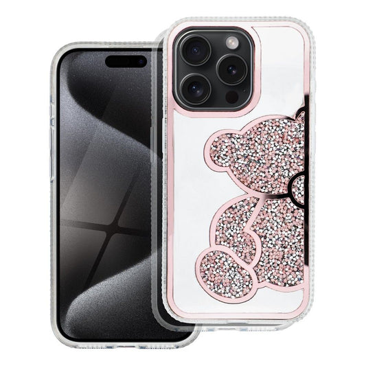 Maska za Apple iPhone 15 Pro, OEM, Teddy Bear, Roza