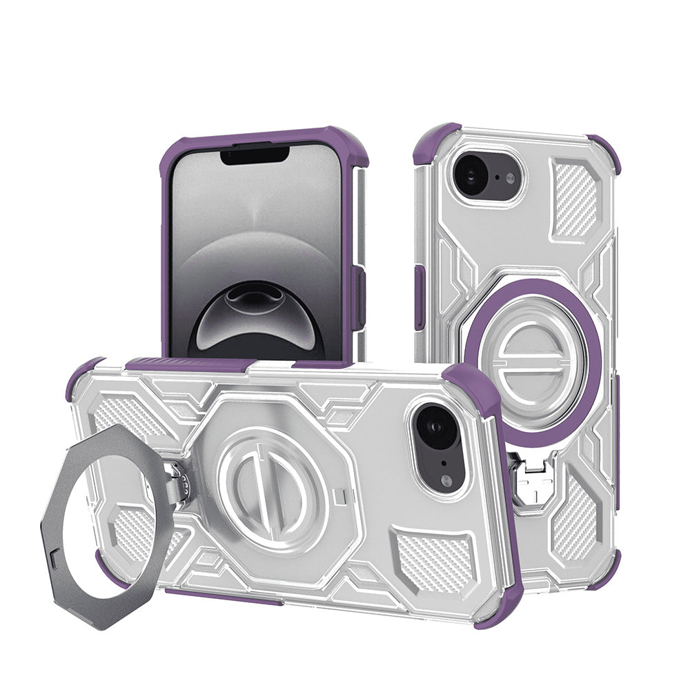 Maska za Apple iPhone 17e / 16e, Techsuit, Carbon Shield Pro, Ljubičasta
